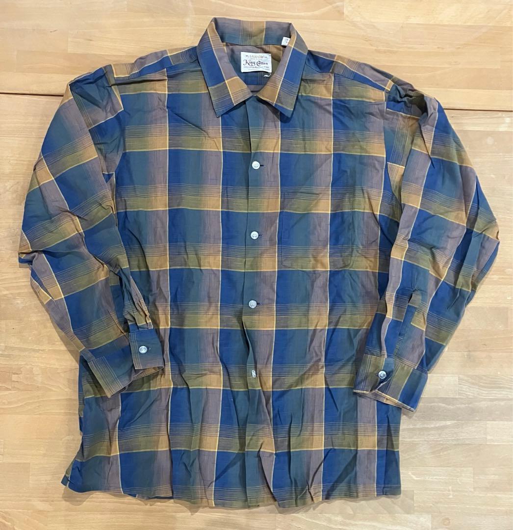 ARROW オープンカラー シャツ コットン 古着 ビンテージ L