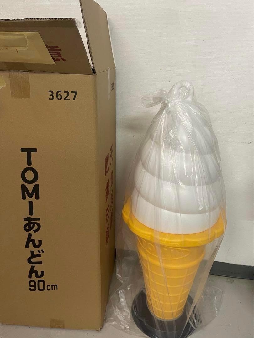 【非売品新品】スジャータ TOMI ソフトクリーム看板 照明点灯 90cm