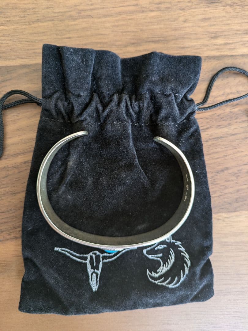 tady&king　 銀縄ターコイズバングル　Lサイズ