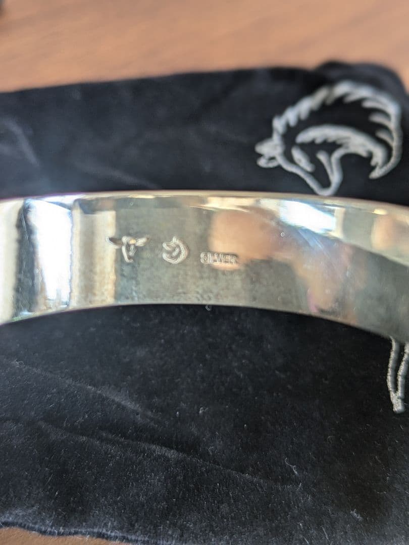 tady&king　 銀縄ターコイズバングル　Lサイズ