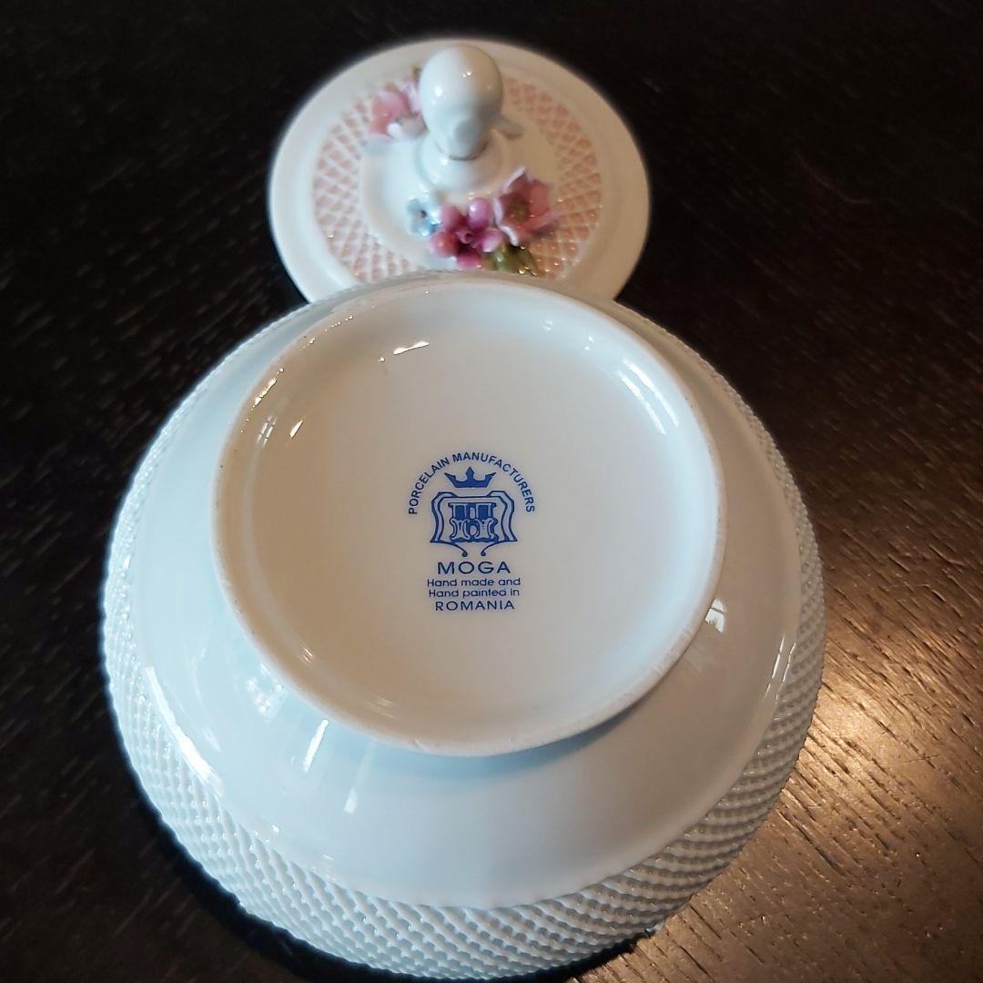 Moga モガ 新品 ボンボニエール ハンドメイド 編み皿 カットワーク 希少