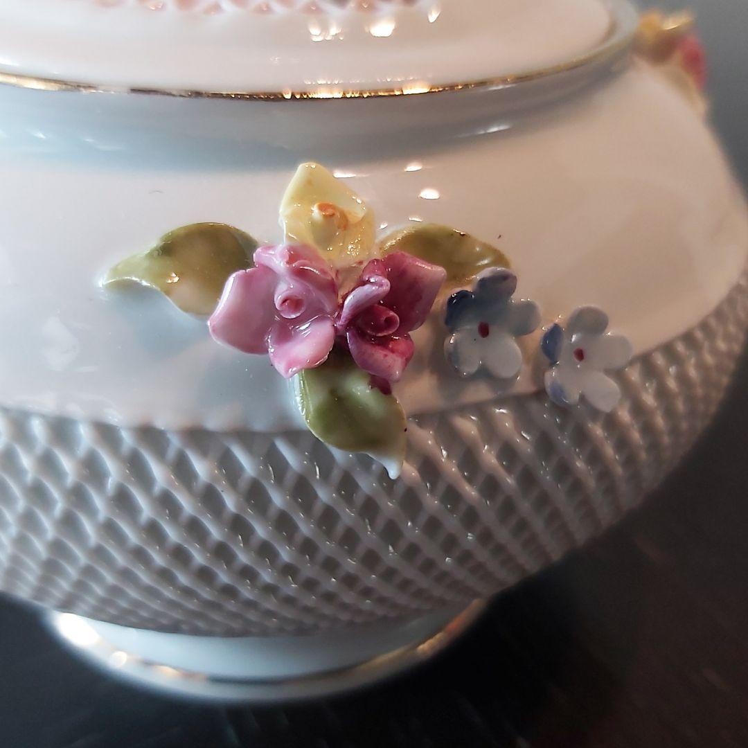 Moga モガ 新品 ボンボニエール ハンドメイド 編み皿 カットワーク 希少