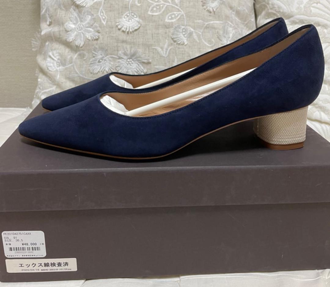 新品未使用　Pellico ペリーコ  スエードパンプス　チャンキーヒール