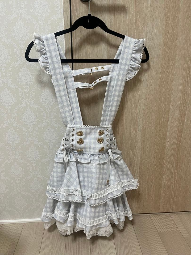 もっちち　Liz Lisa はしごリボンチェックティアードスカパン