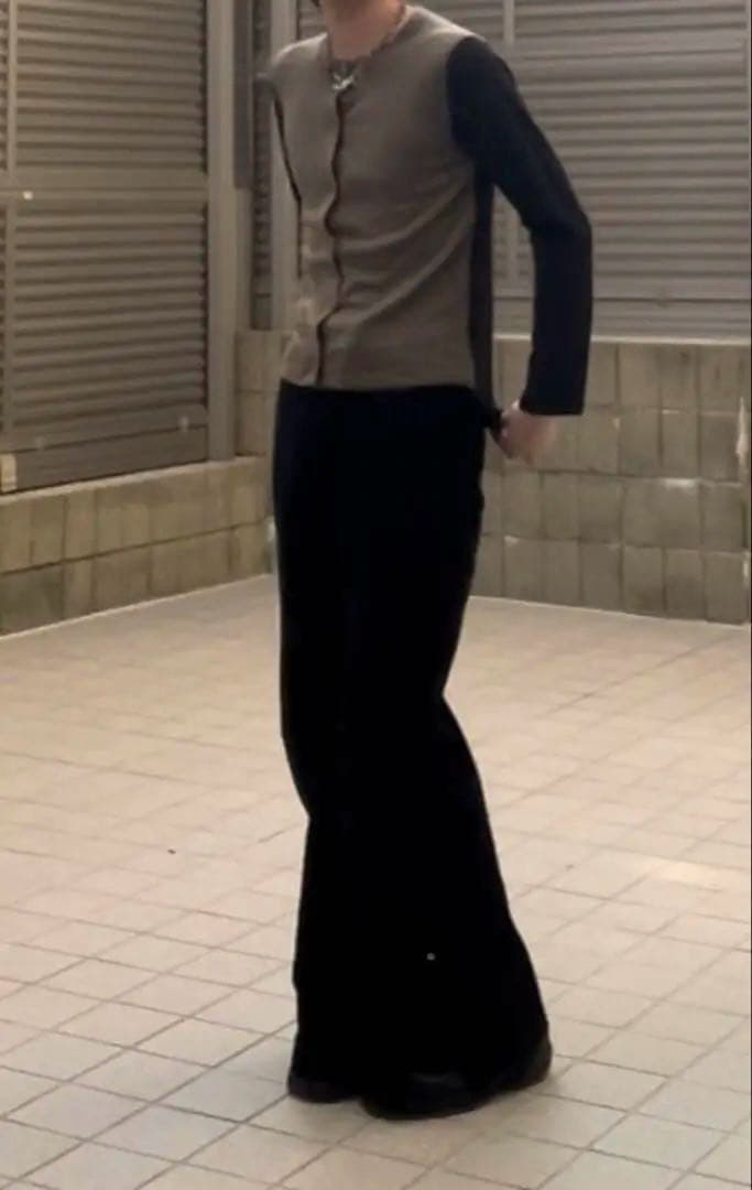 コムコム　切り替　カーディガン