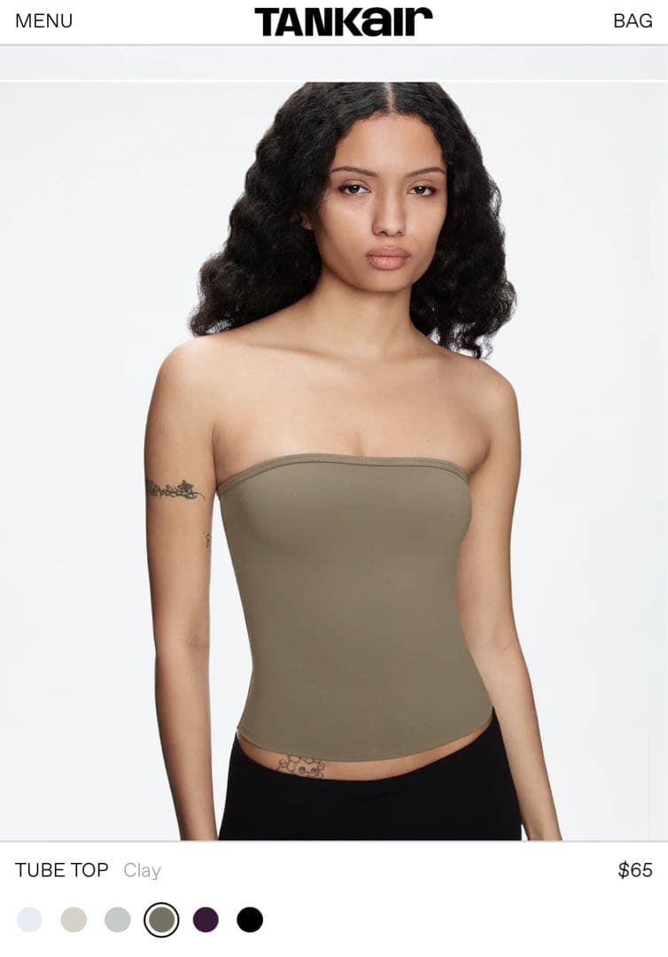 TANKAIR チューブトップ ダークグレー （Tube top）