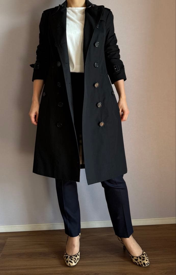 美品【バーバリー】トレンチコート★黒