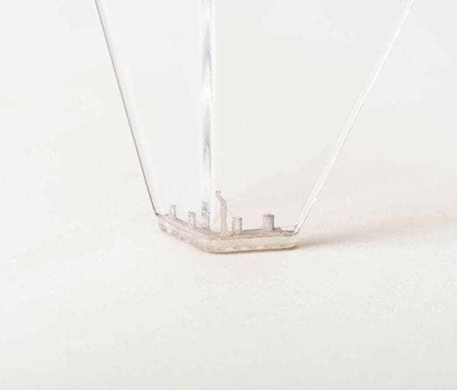 幾何学デザイン クリアサイドテーブル幅47.5 ナイトテーブル 完成品（116）