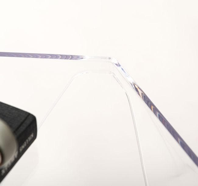 幾何学デザイン クリアサイドテーブル幅47.5 ナイトテーブル 完成品（116）