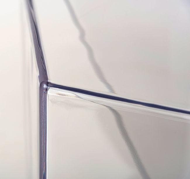 幾何学デザイン クリアサイドテーブル幅47.5 ナイトテーブル 完成品（116）