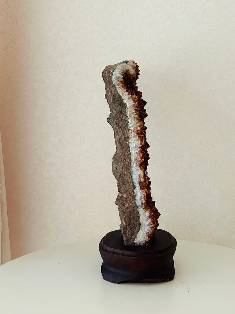 天然石(シトリン原石)台座付き