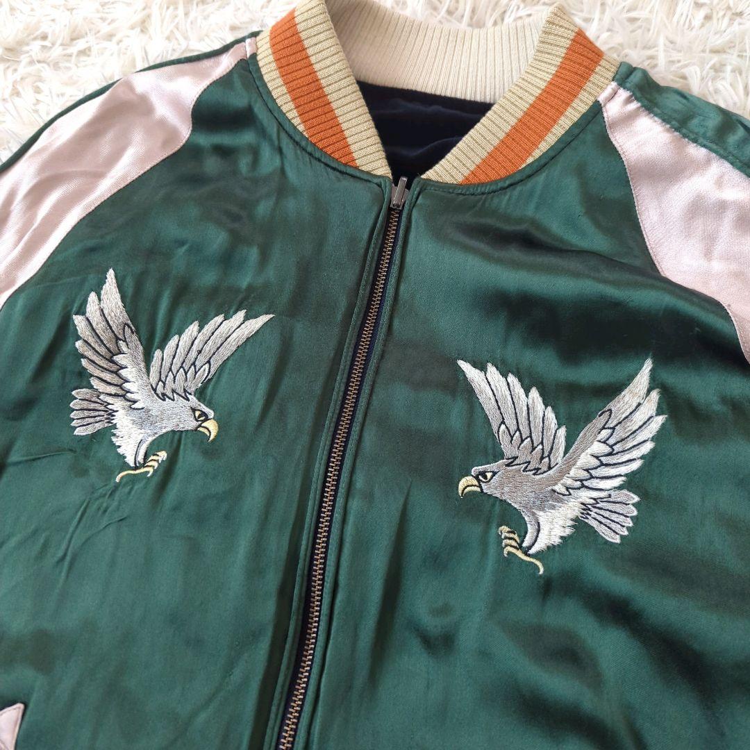 AVIREX アビレックス 別珍 スカジャン ベロア リバーシブル 海軍 L