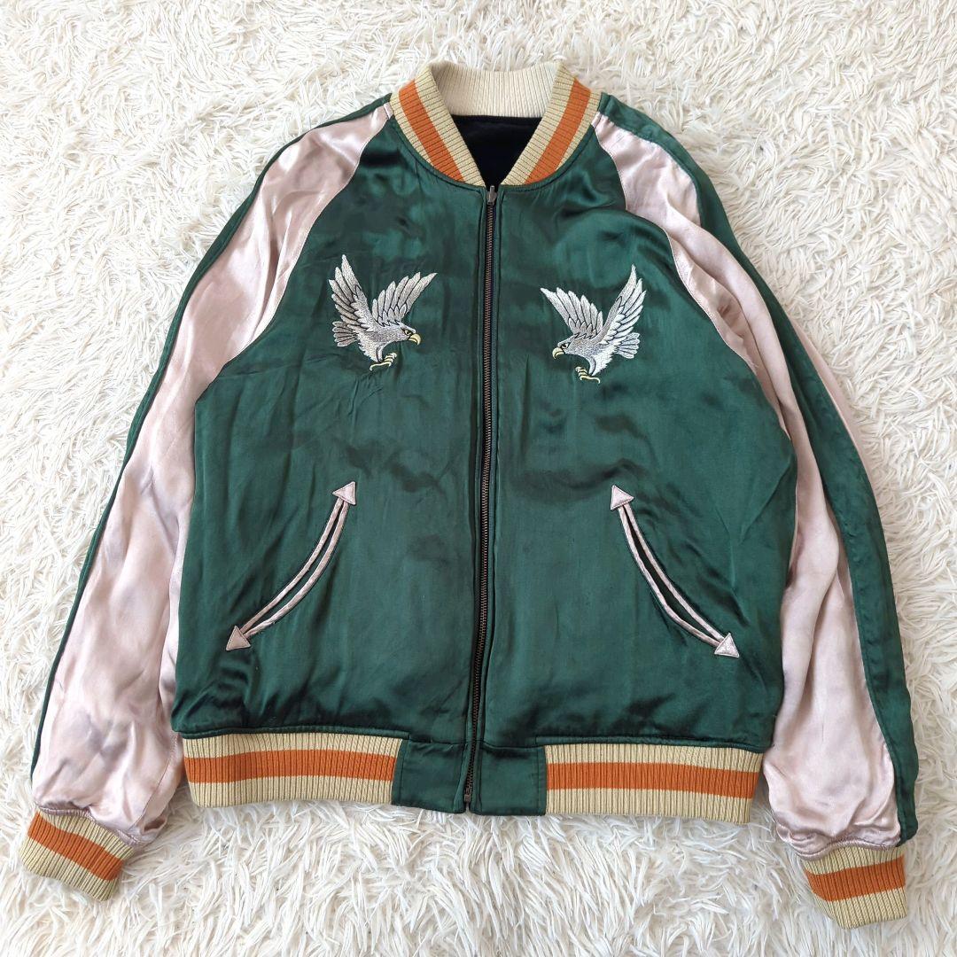 AVIREX アビレックス 別珍 スカジャン ベロア リバーシブル 海軍 L