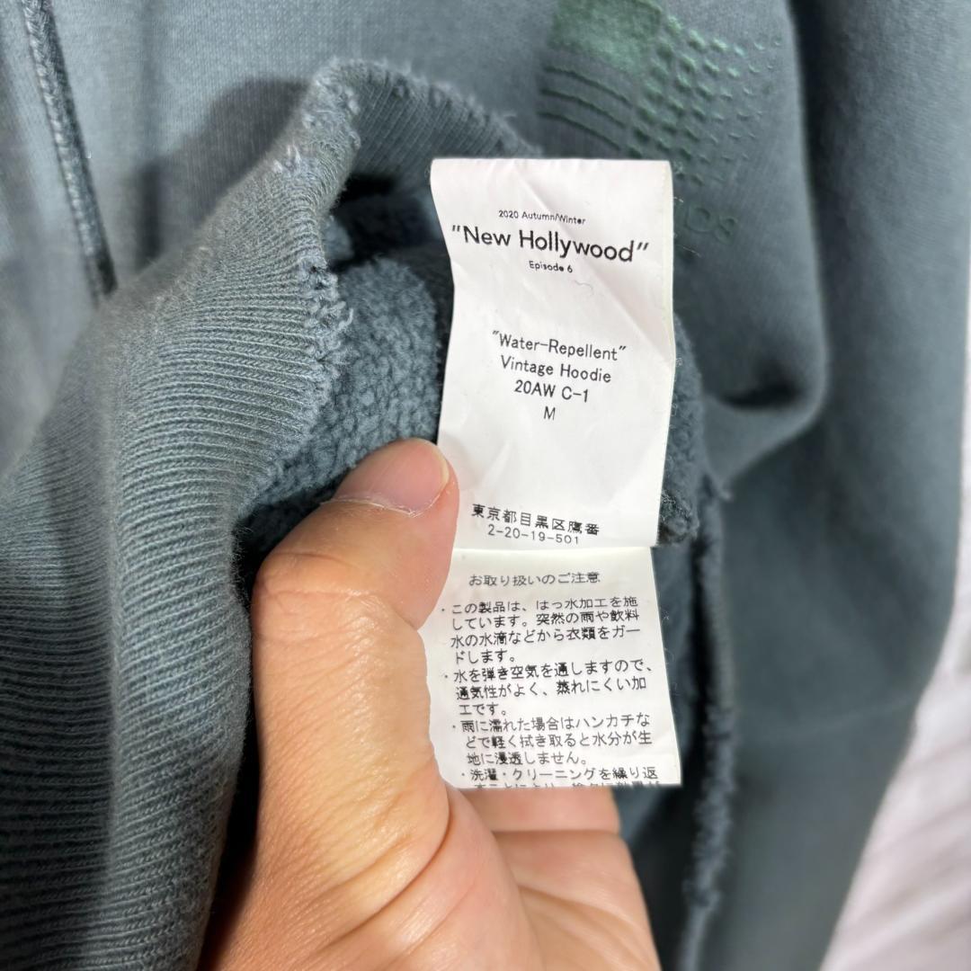 3085　DAIRIKU ダイリク　ヴィンテージ加工 　パーカー　M　刺繍ロゴ