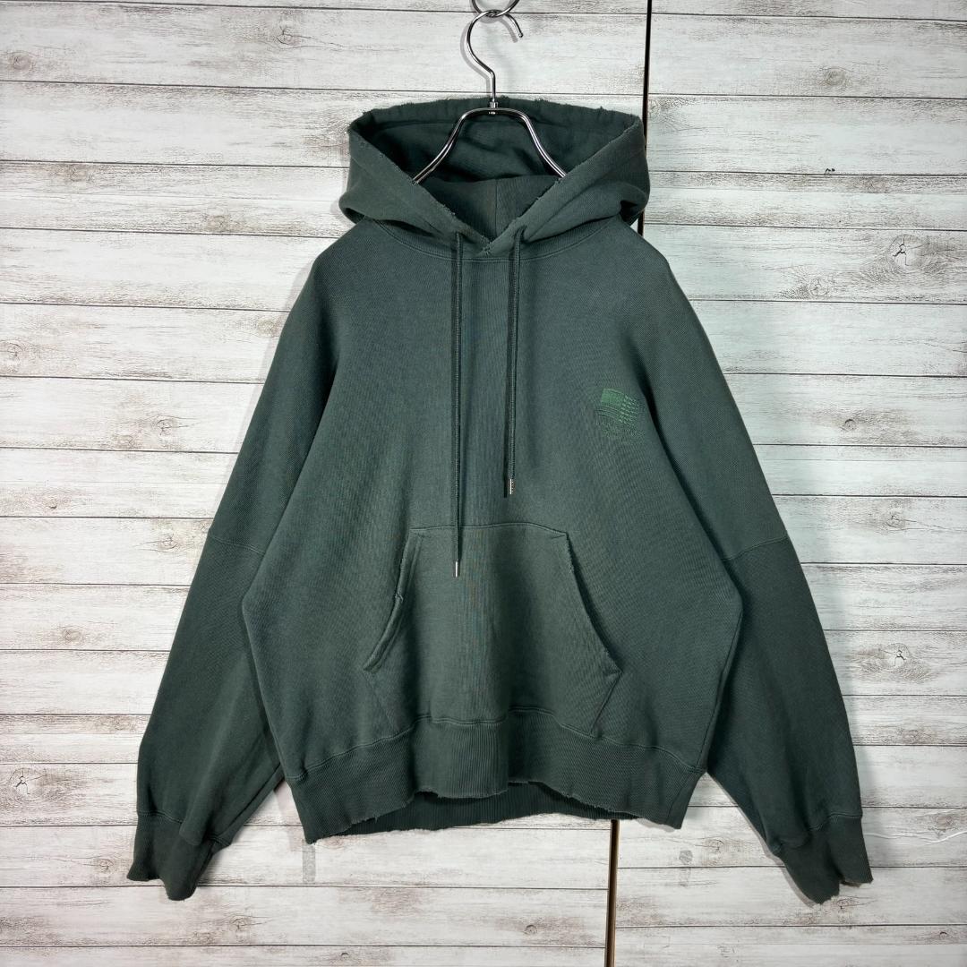 3085　DAIRIKU ダイリク　ヴィンテージ加工 　パーカー　M　刺繍ロゴ