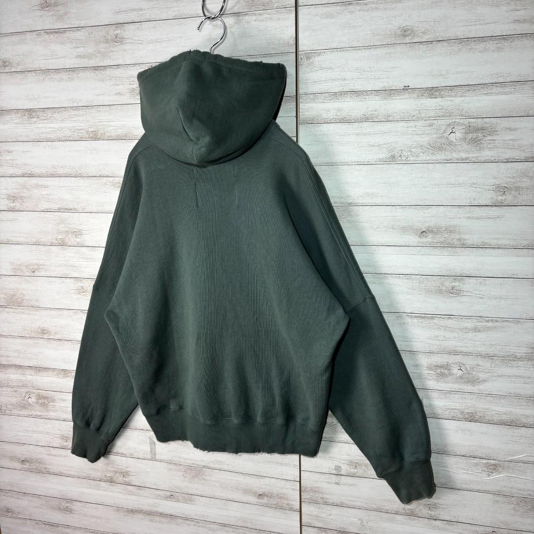 3085　DAIRIKU ダイリク　ヴィンテージ加工 　パーカー　M　刺繍ロゴ