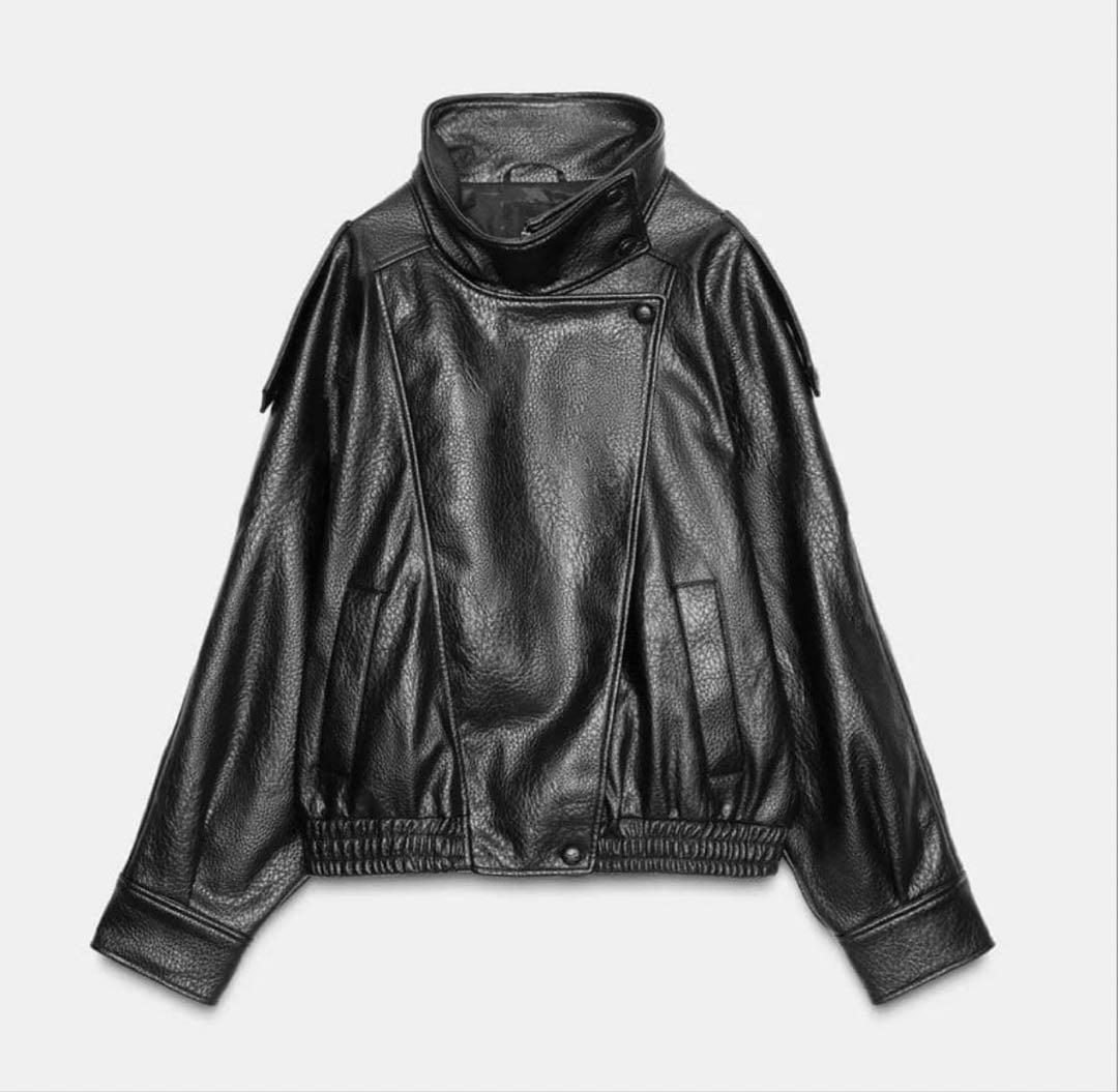 ZARA フェイクレザージャケット　xs