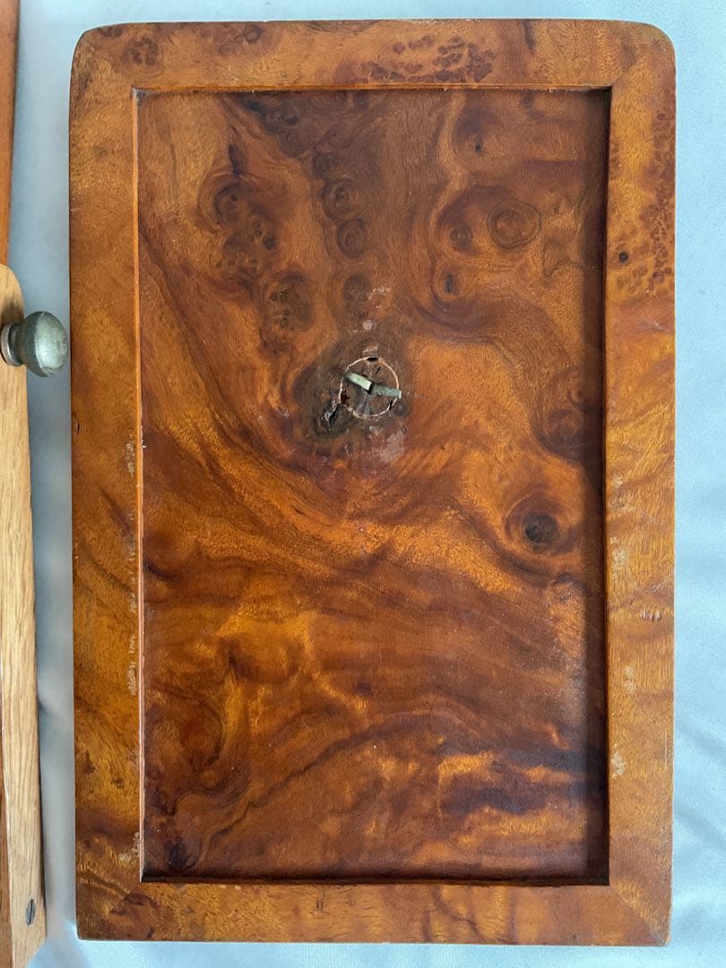 希少！！美しい花杢の古いフランス製「スタンドミラー」