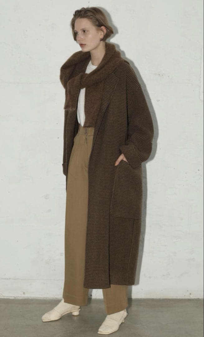 TODAYFUL ウールオーバーコート　チェック38