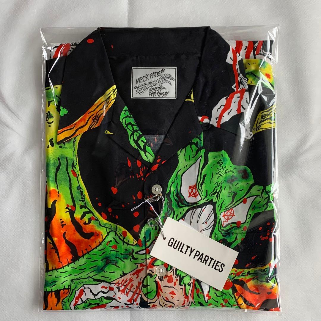 L黒【WACKOMARIA】NECKFACE SHIRT／新品タグ付／送料込