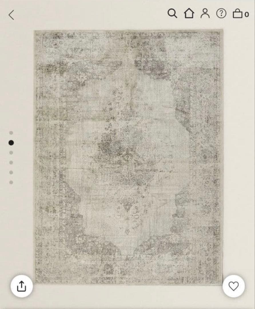 zara  ヴィンテージスタイルラグ　sss