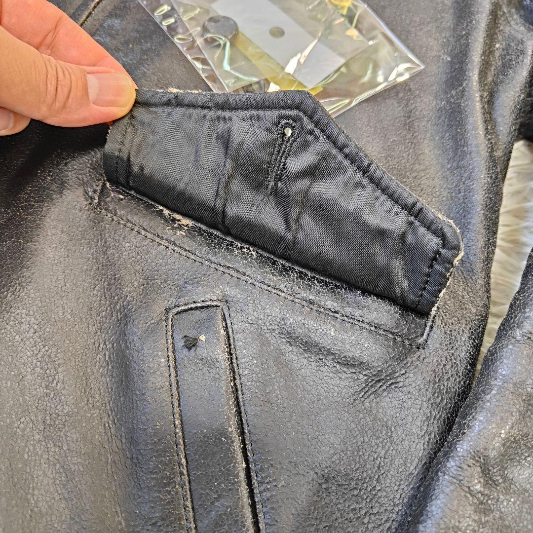 良品 THEE HYSTERIC XXX 羊革 スタジャン メンズS〜M 黒