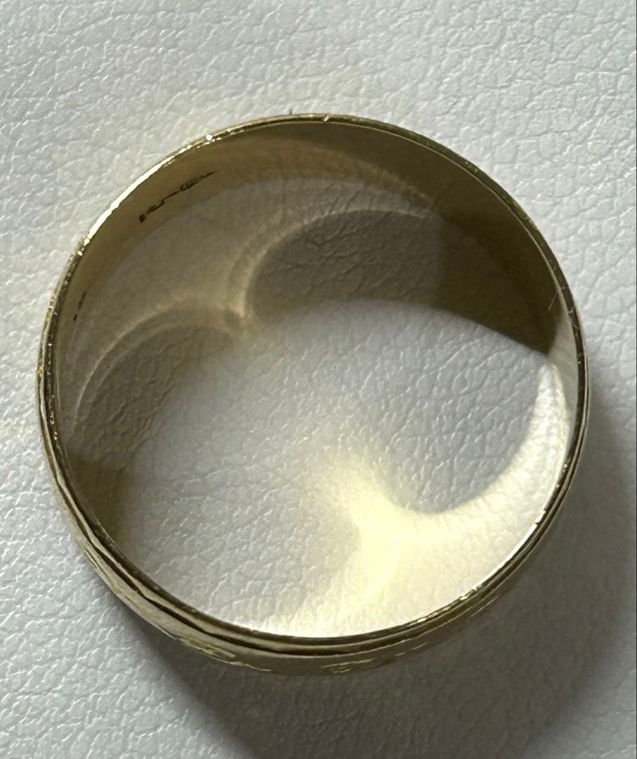 K18 平打ち デザインリング 造幣局刻印 約4.2g