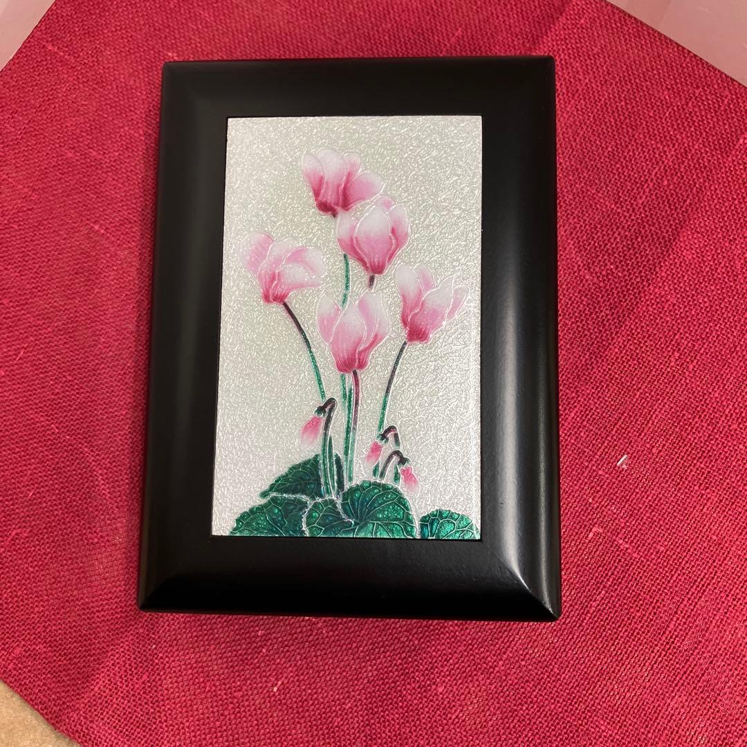 七宝焼印章小文庫シクラメン