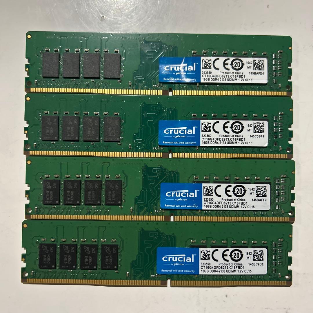 オ*オ様 Crucial 16GB DDR4 メモリ 2133MHz (64GB