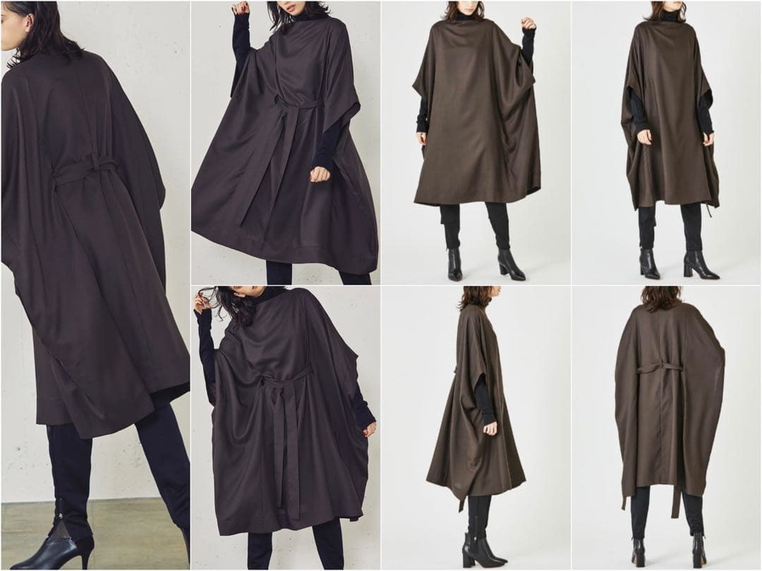 タグあり極美品 MIDIUMISOLID 洗える ワンピース ベルト ポンチョ