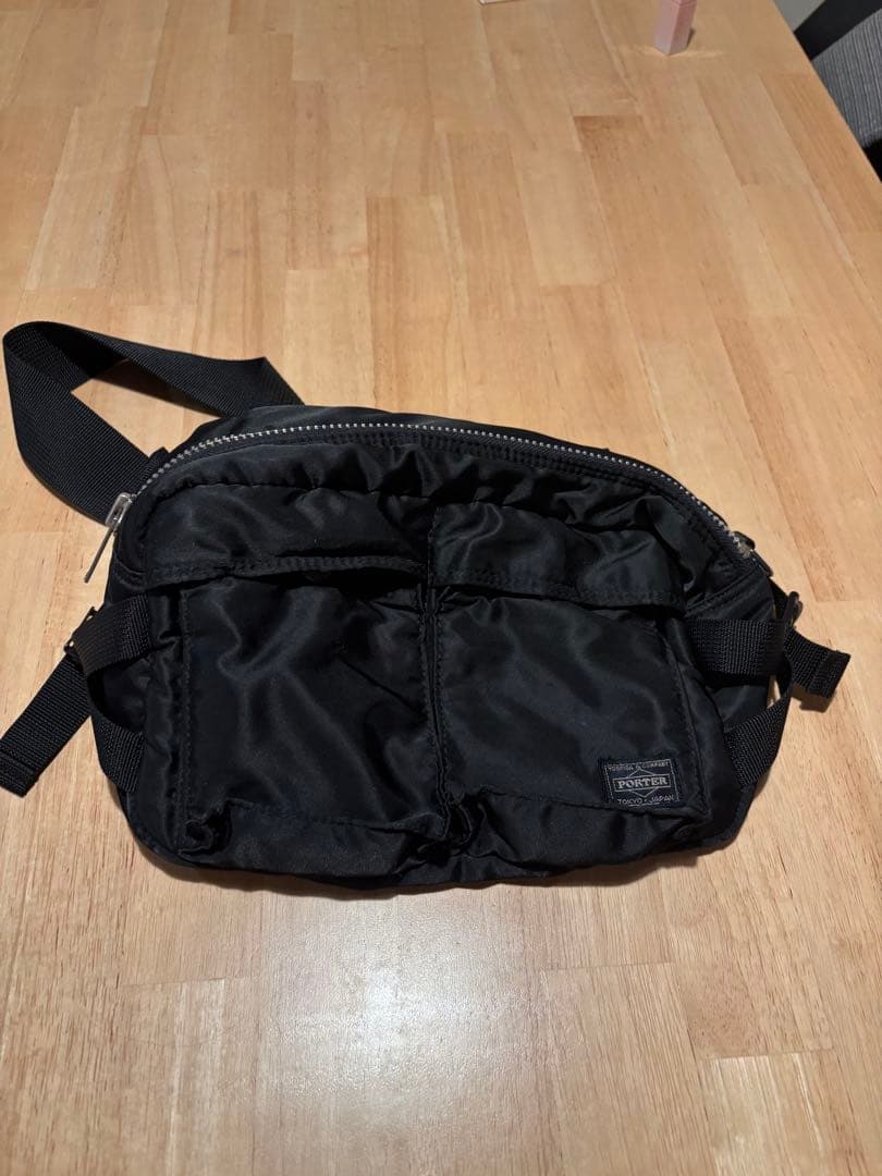 ポーターPORTER タンカー　ウエストバッグ　ボディバッグ　ブラック