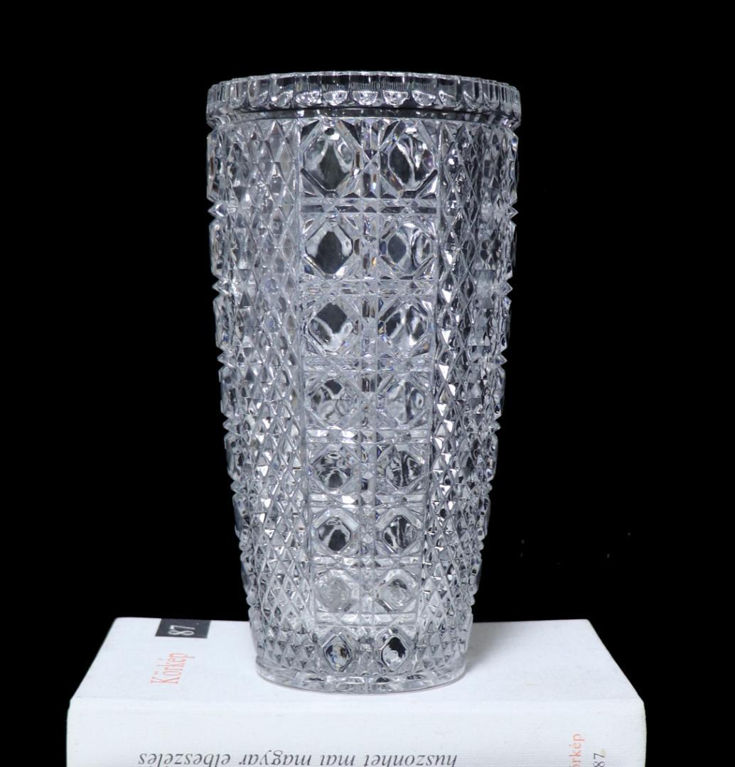 オールド・バカラ 究極美 大型切子花瓶 ディアマン二種カット ビゾー×ピエーリー