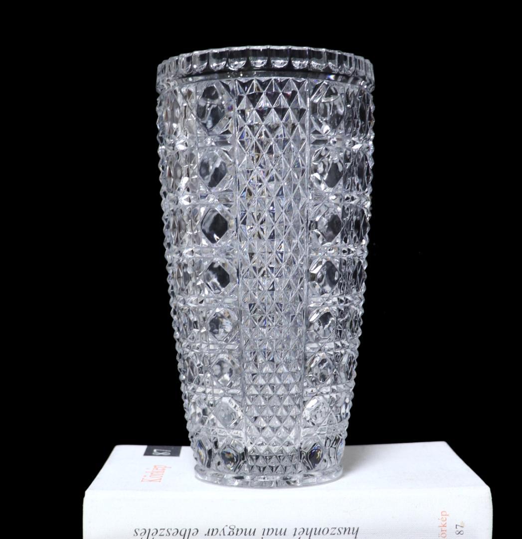 オールド・バカラ 究極美 大型切子花瓶 ディアマン二種カット ビゾー×ピエーリー