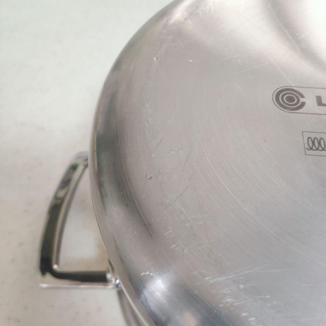 LE CREUSET ル・クルーゼ ステンレス蓋付き両手鍋 4L