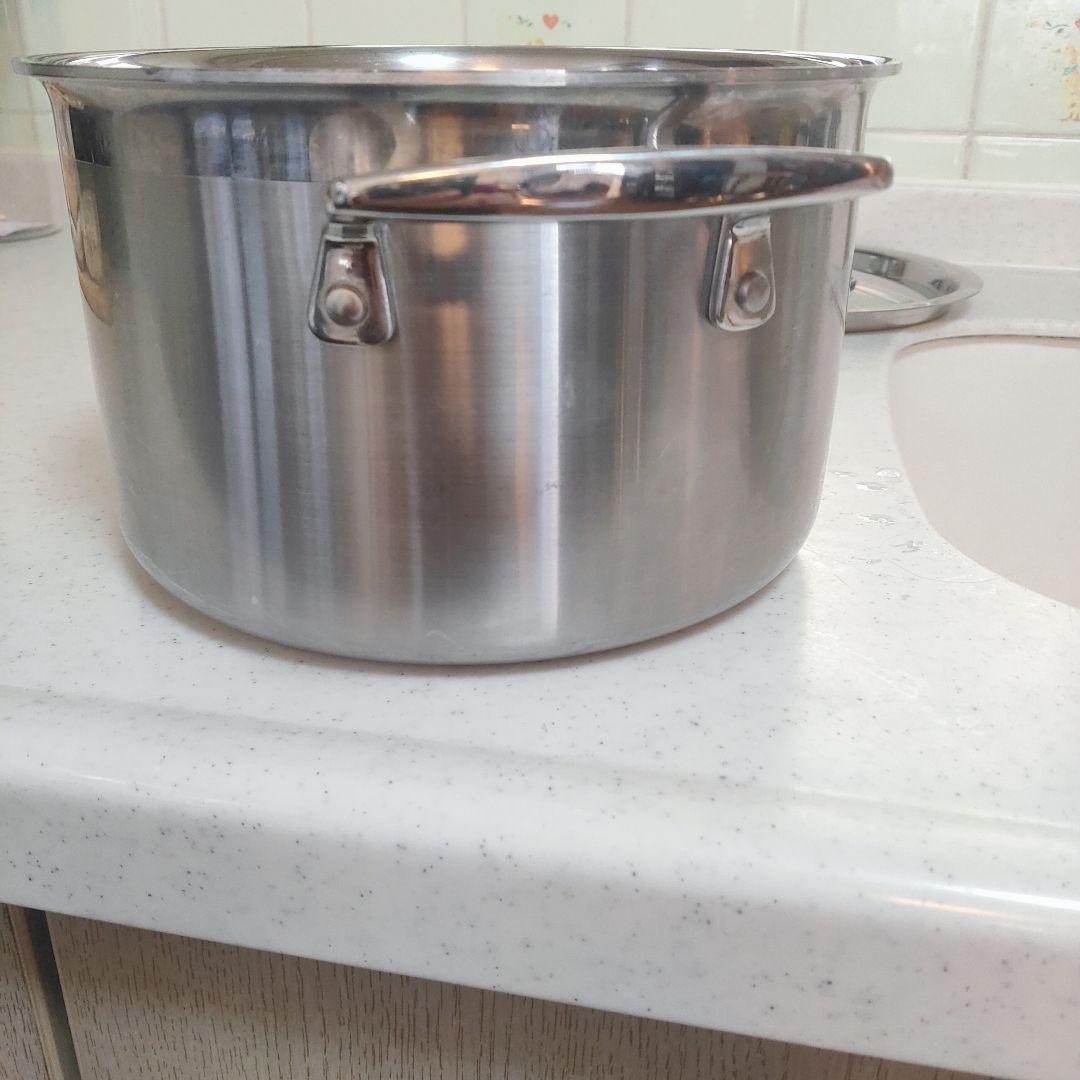 LE CREUSET ル・クルーゼ ステンレス蓋付き両手鍋 4L