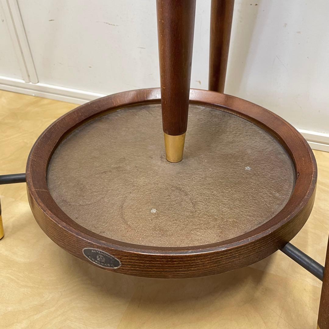 秋田木工 ポールハンガー① 木製コートハンガー 傘立て 洋服掛け ビンテージ