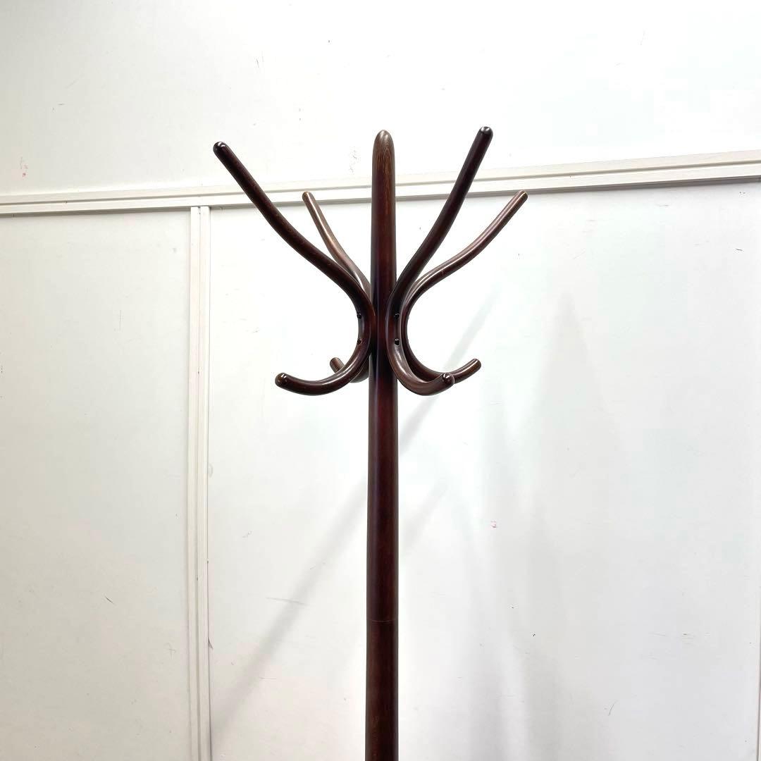 秋田木工 ポールハンガー① 木製コートハンガー 傘立て 洋服掛け ビンテージ