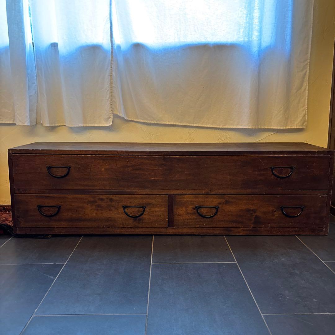 木製タンス アンティーク　箪笥　テレビボード　昭和レトロ　架台