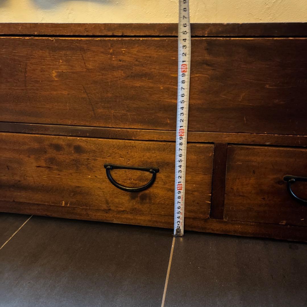 木製タンス アンティーク　箪笥　テレビボード　昭和レトロ　架台