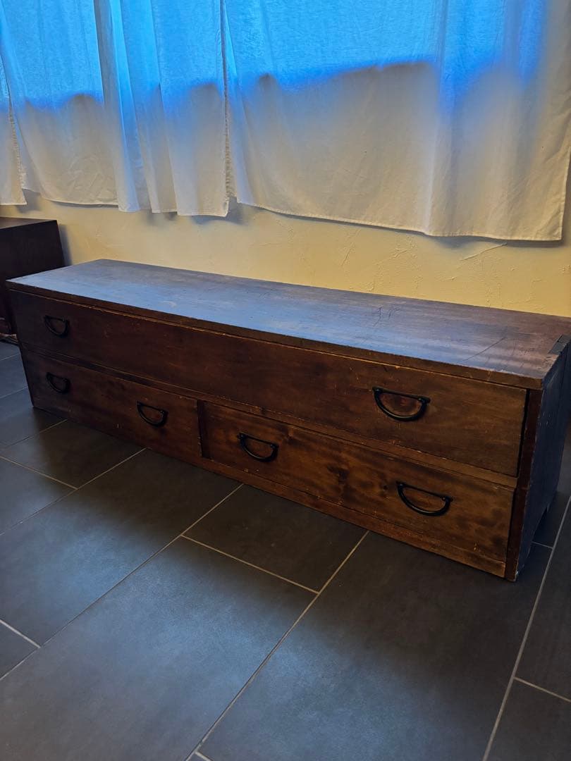 木製タンス アンティーク　箪笥　テレビボード　昭和レトロ　架台