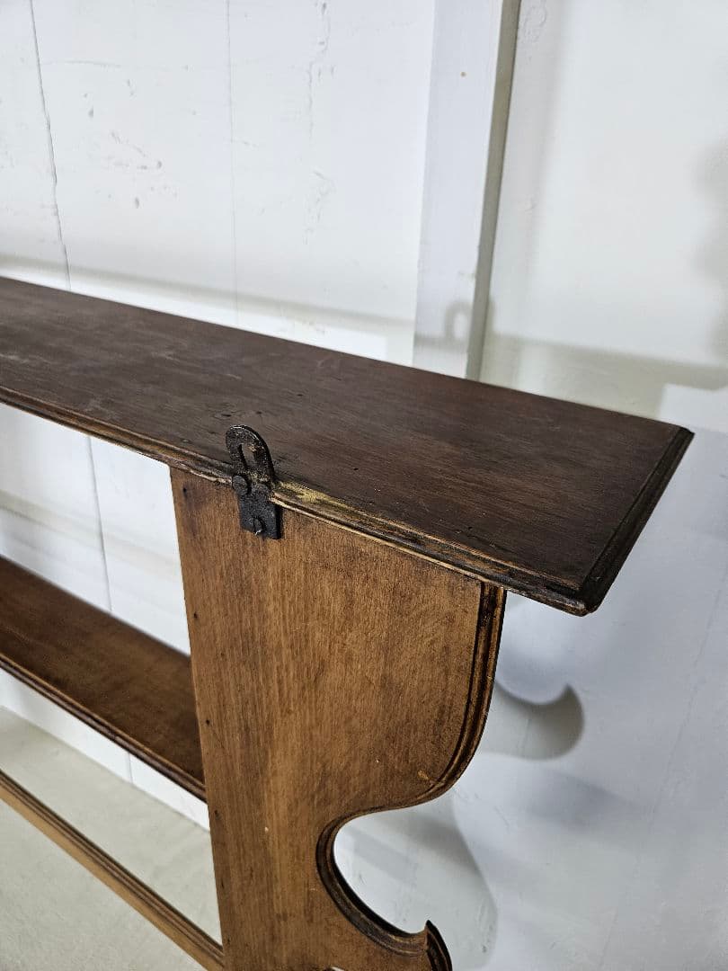 フランスアンティーク ウォールシェルフ 飾り棚 壁掛け ラック 陳列 木製