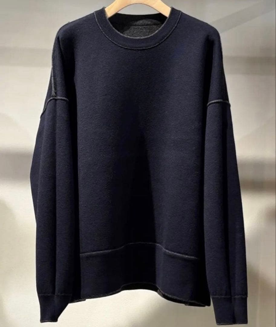 エンフォルド/リバーシブル オーバーサイズクルーネックセーター