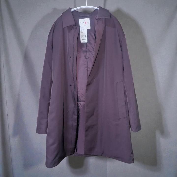 UNIQLO C パフテックハーフコート M ワイン 新品タグ付き