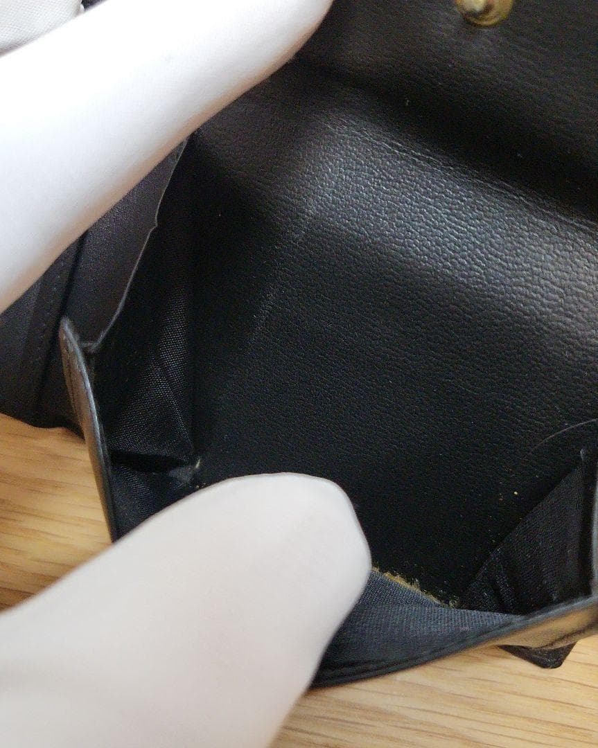 希少　美品　Christian Dior ディオール　二つ折り財布　ブラック