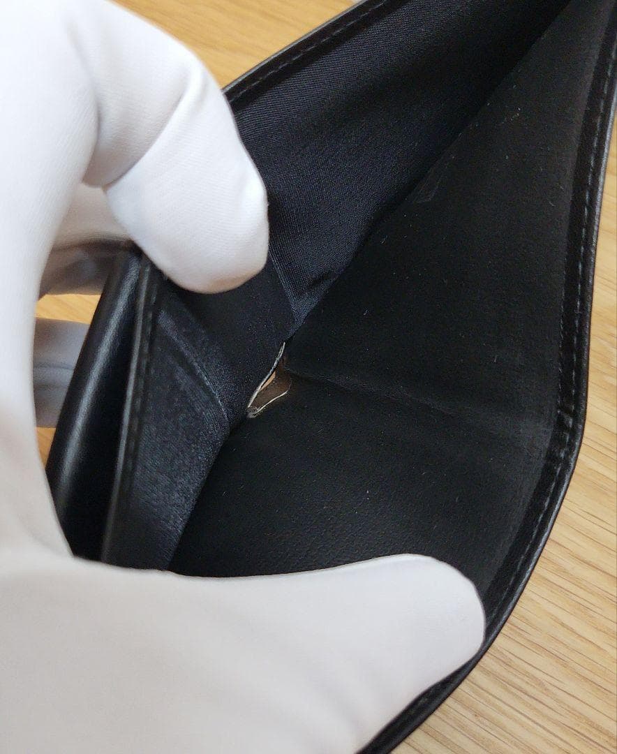 希少　美品　Christian Dior ディオール　二つ折り財布　ブラック