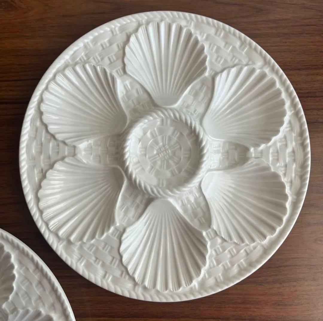 フランスアンティーク ♧ ロンシャン ♧ オイスタープレート24cm x2枚