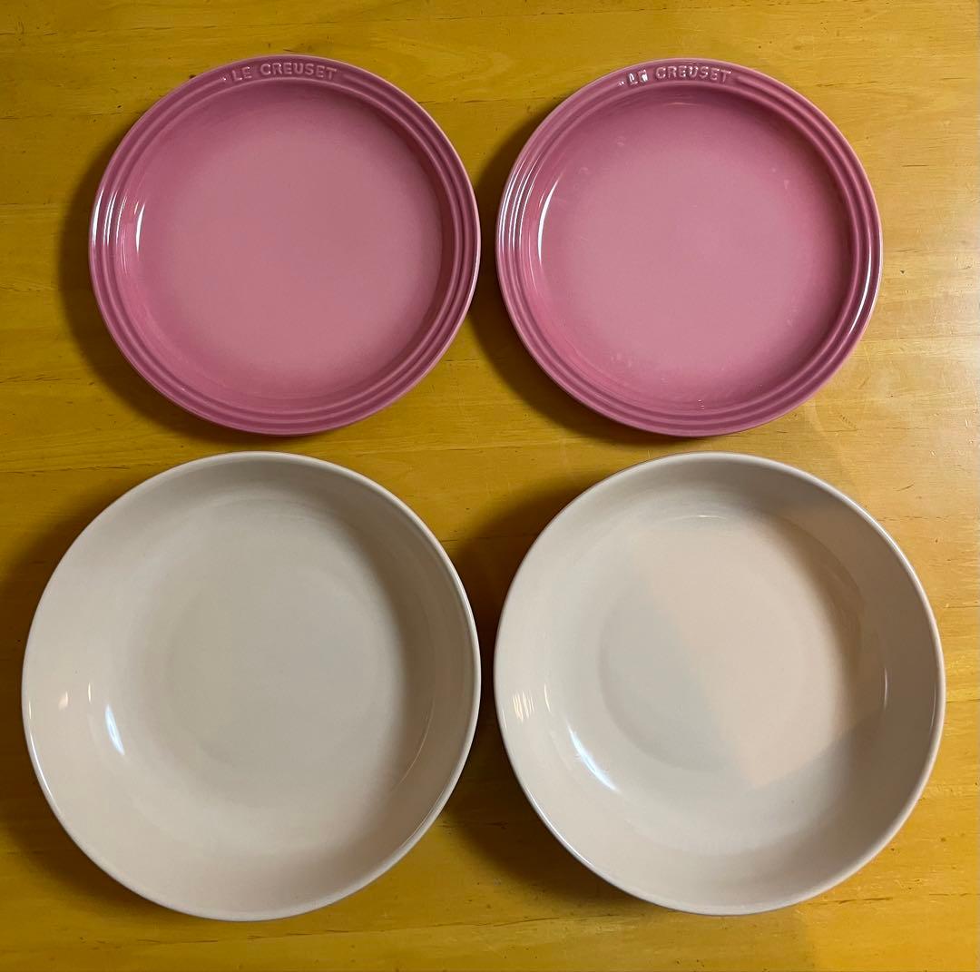 ル・クルーゼ✨ （ラウンドディッシュ20cm・プレート19cm） ※4枚セット