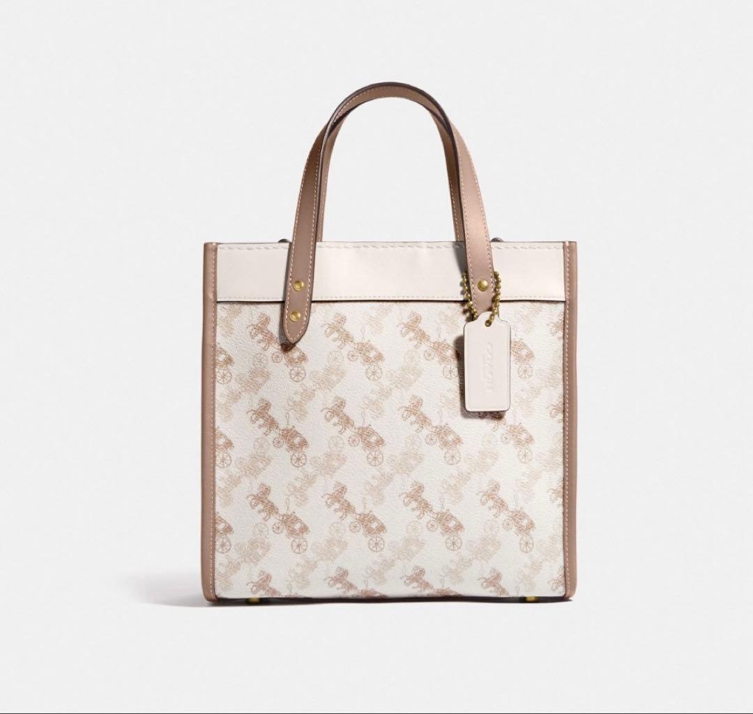 COACH　フィールドトートウィズホースアンドキャリッジプリン