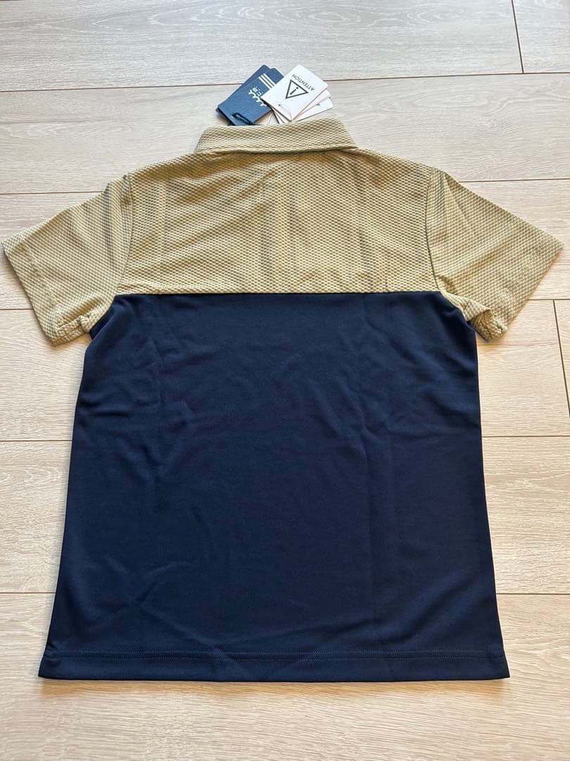 メッシュポロシャツ ベージュ ネイビー 新品