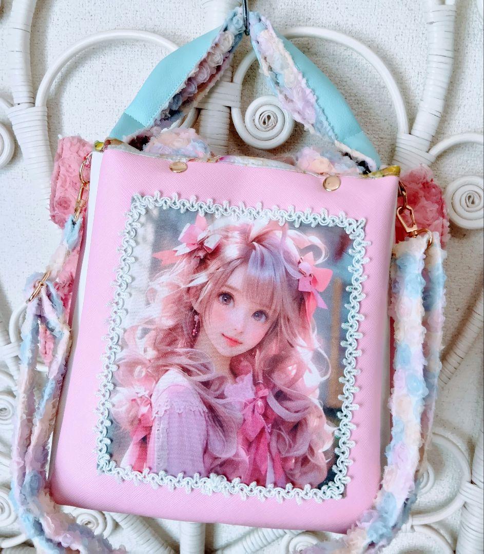 女の子パネル♡ハンドメイドバッグ♡